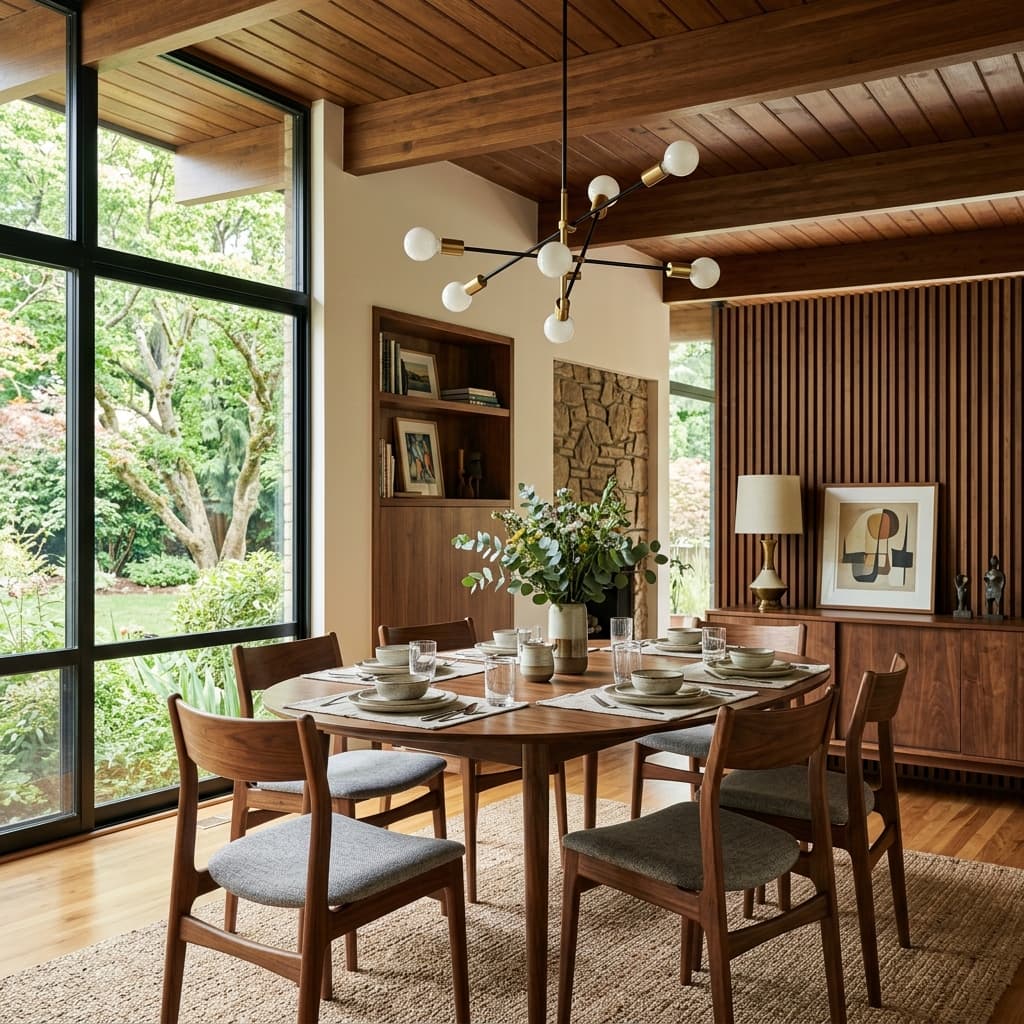 Mid-century modern dining room
